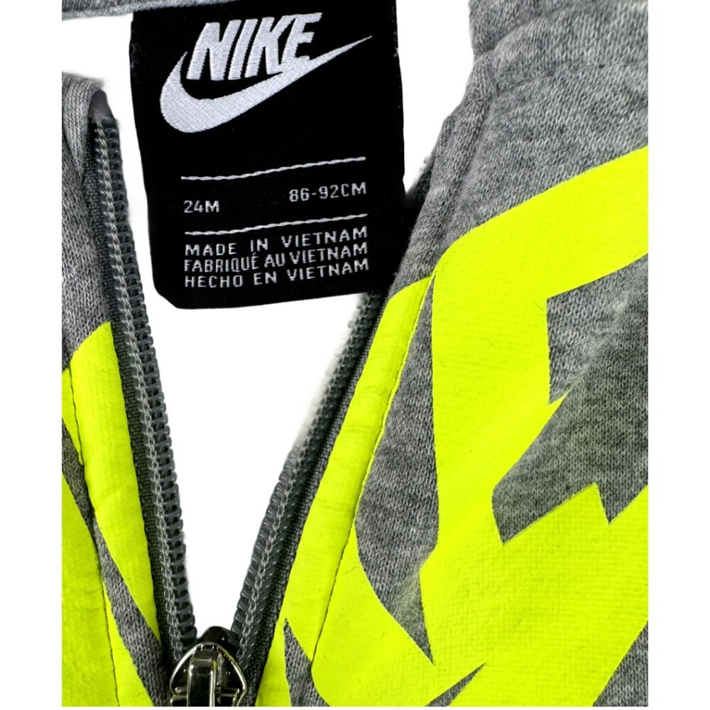 Unisex Gray Nike Sweat Hoodie Size: 24 M - Picture 2 of 3